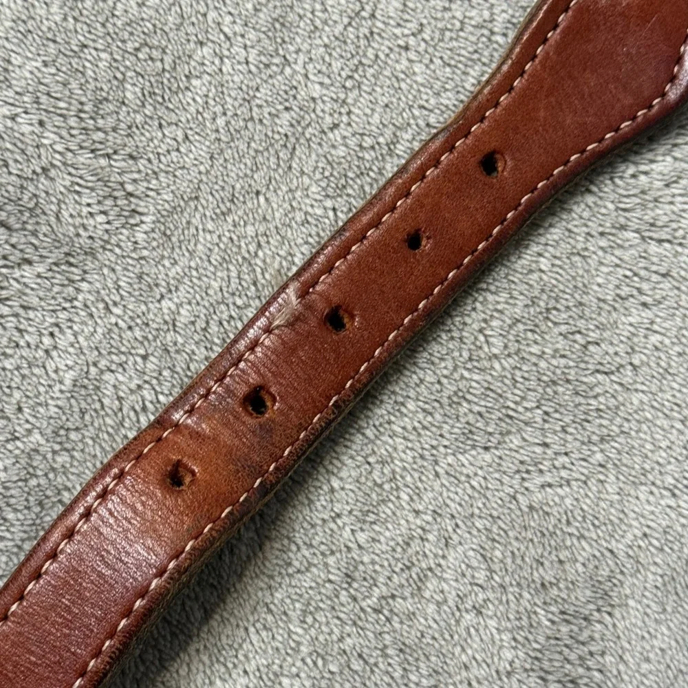 South Carolina Ribbon Belt Men 40 Flag Moon Palmetto Canvas Leather Brass Buckle